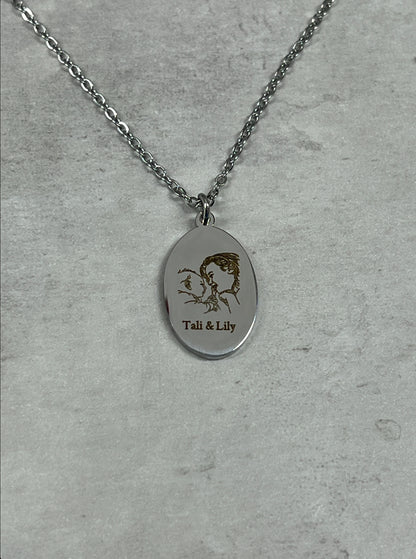 Oval Pendant Necklace