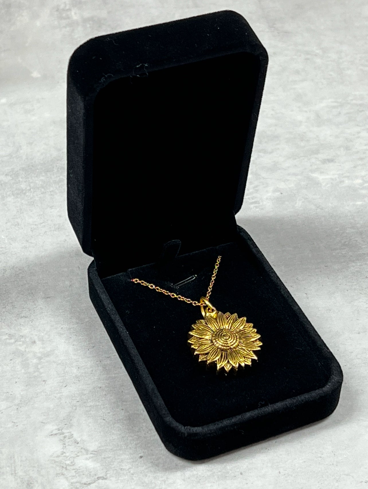 Hidden Message Sunflower Necklace