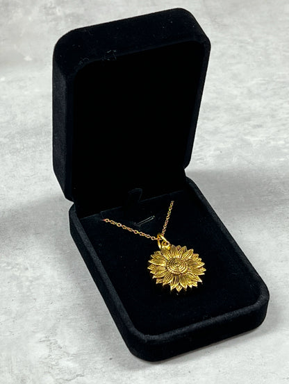 Hidden Message Sunflower Necklace