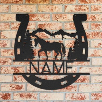 Horseshoe Name Sign