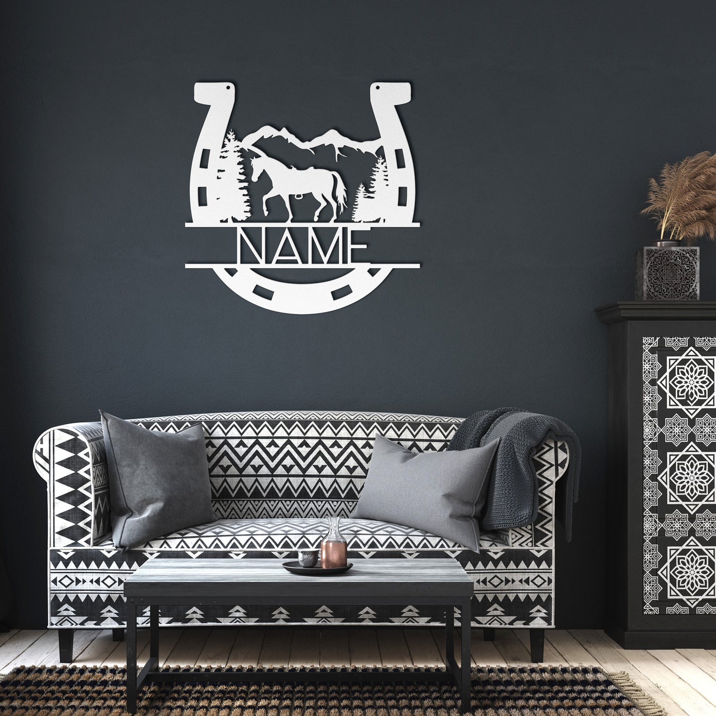 Horseshoe Name Sign