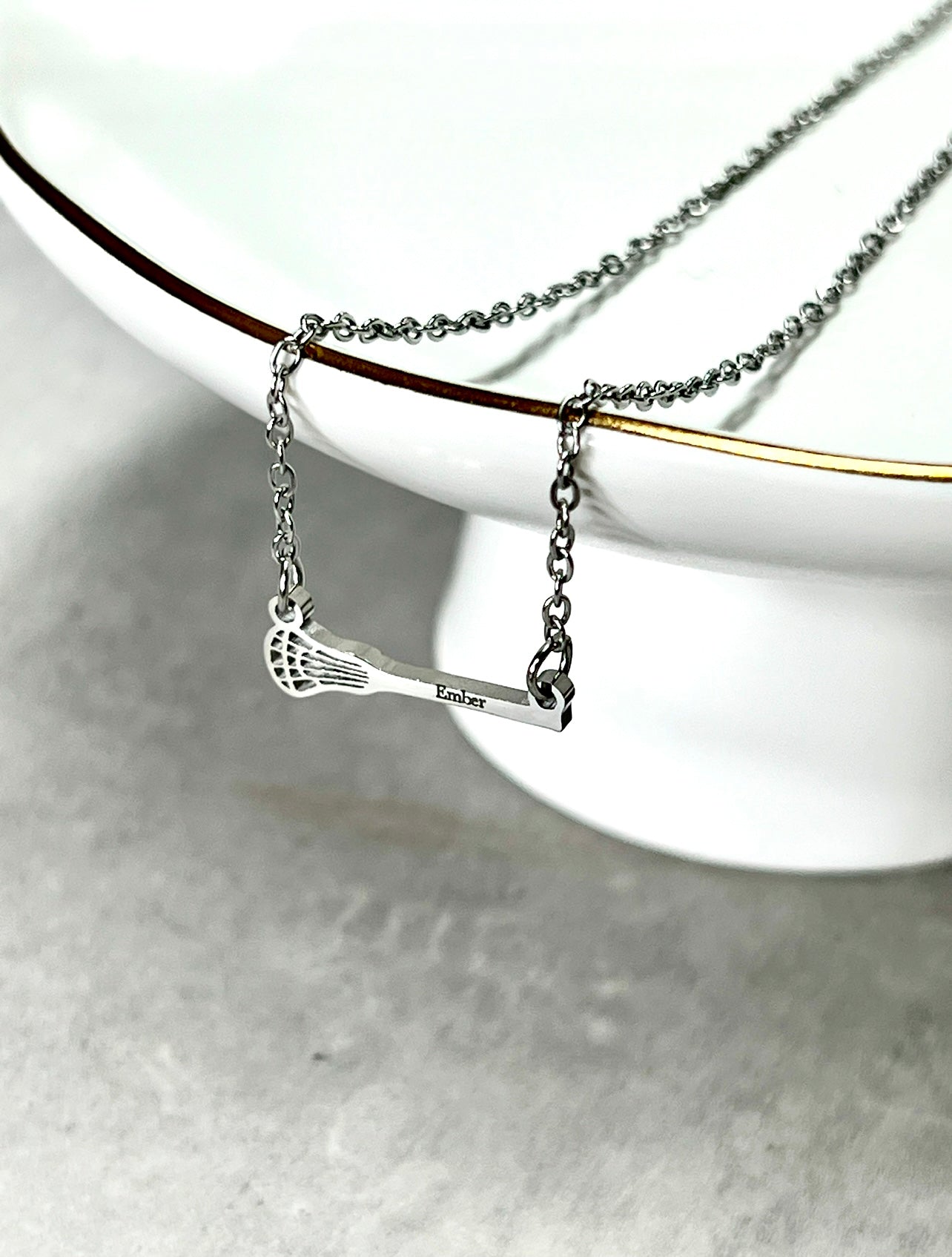 Minimalist Lacrosse Necklace