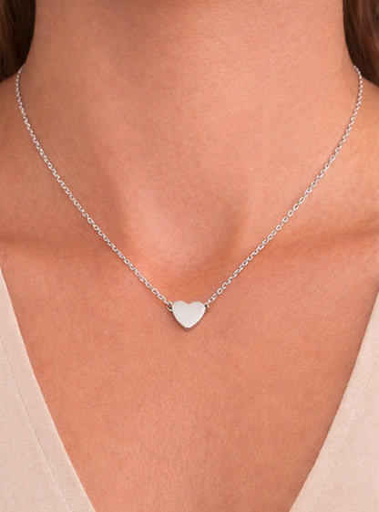 Minimalist Heart Charm Necklace