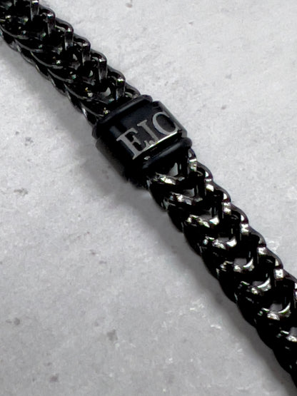 Men's Black Braided Chain Bracelet
