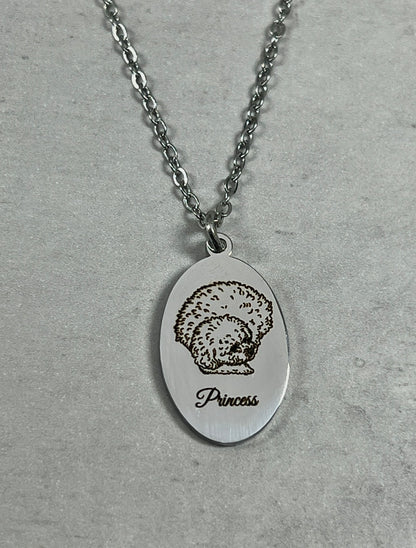 Oval Pendant Necklace