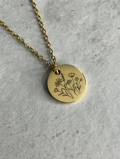 Minimalist Round Pendant Necklace
