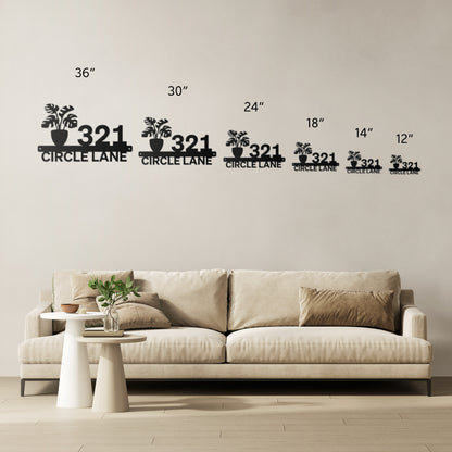 Monstera Address Sign