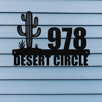 Cactus Address Sign