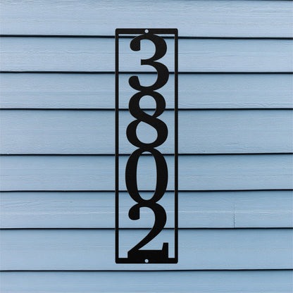 Vertical Number Address Sign