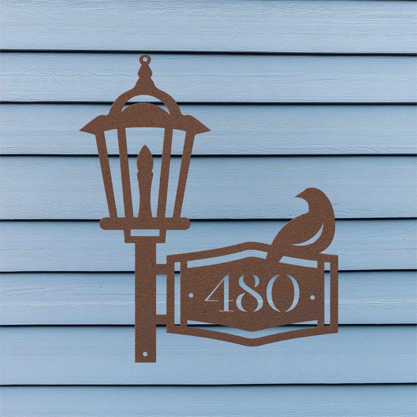 Bird on a Lamppost Address Sign