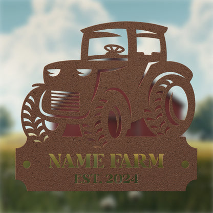 Tractor Farm Established Sign