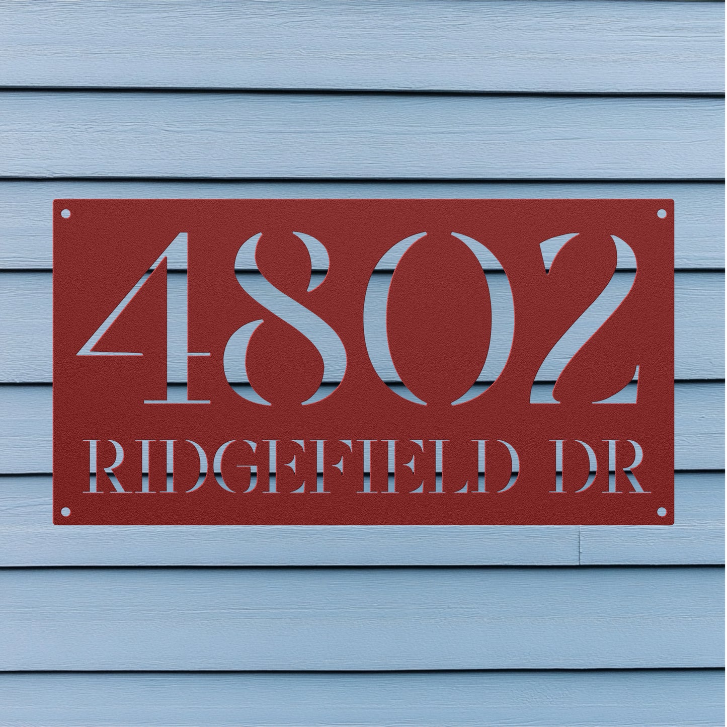 Rectangle Cut Out Address Sign