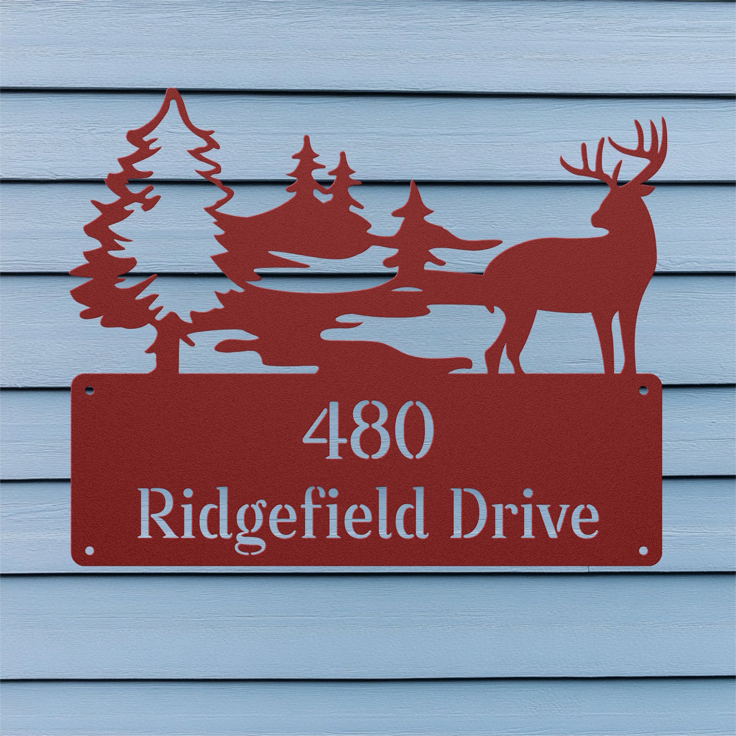 Woodland Address Sign