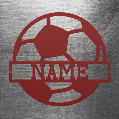 Soccer Ball Name Sign