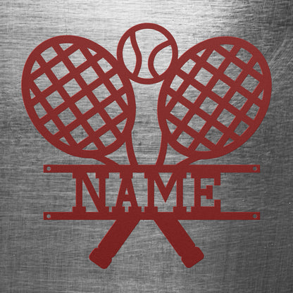 Tennis Racket Name Sign