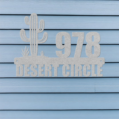 Cactus Address Sign