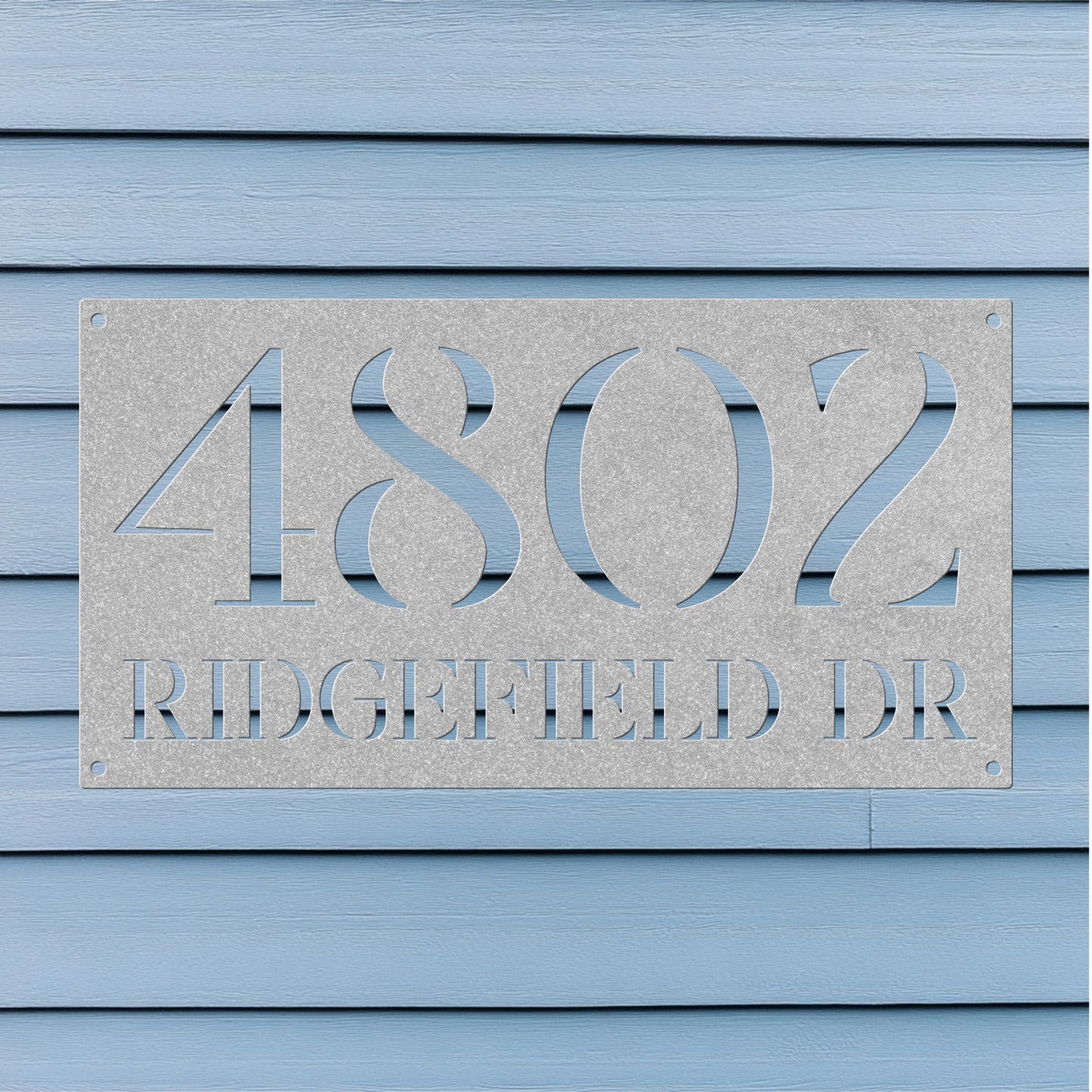 Rectangle Cut Out Address Sign