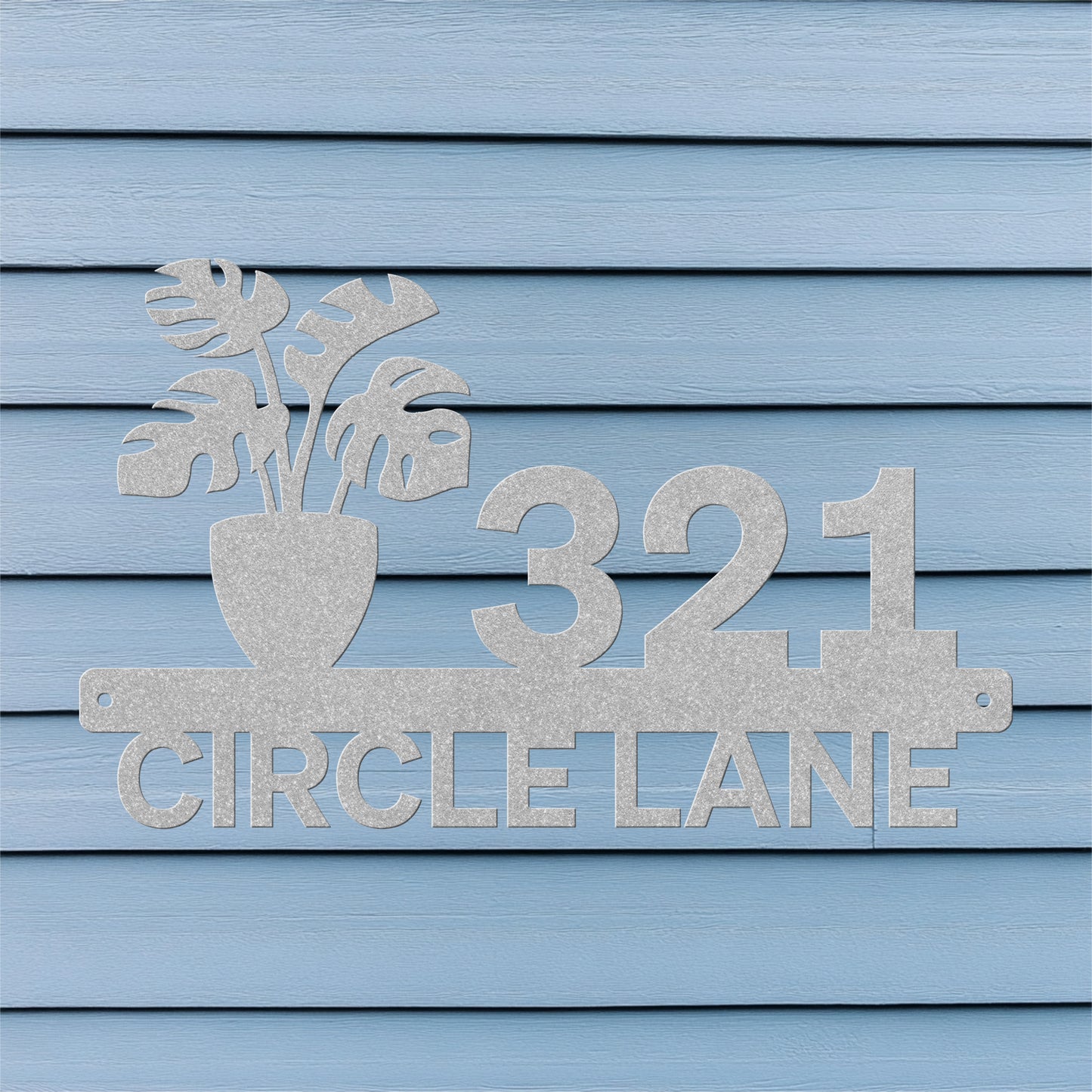 Monstera Address Sign