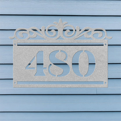 Swirl Horizontal Address Plaque