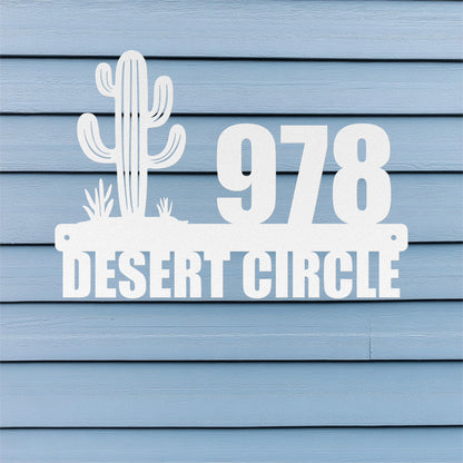 Cactus Address Sign