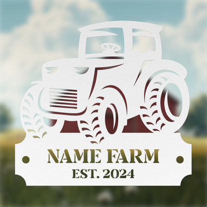 Tractor Farm Established Sign